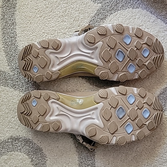 Ryka mule sneaker slipon 9 womens light tan suede textile adjustable comfy - Picture 6 of 9